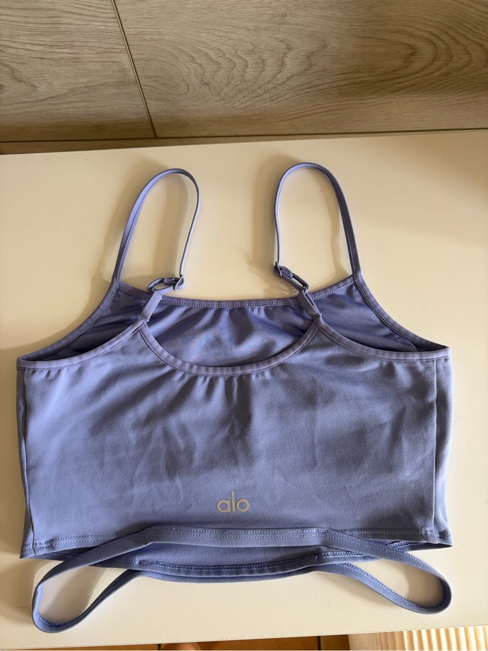 Alo Yoga Blue Strappy Cutout Crop Tank Top XS